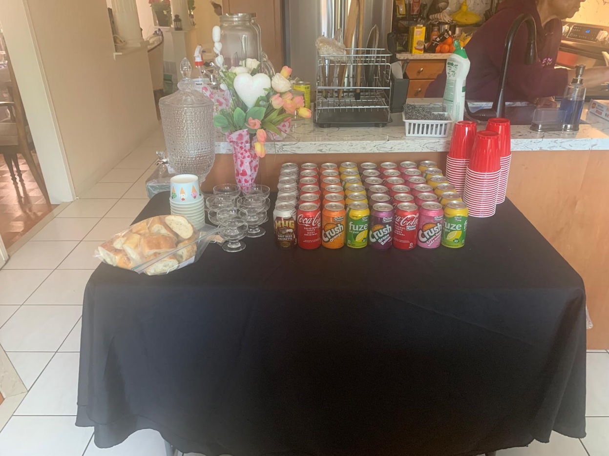 Mother's Day beverage table
