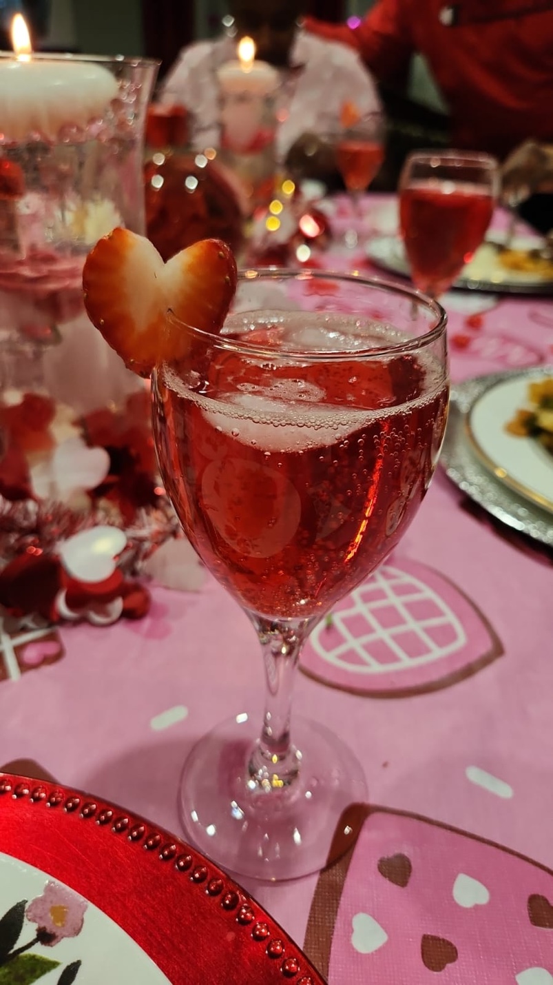 Valentine's Day drink detail