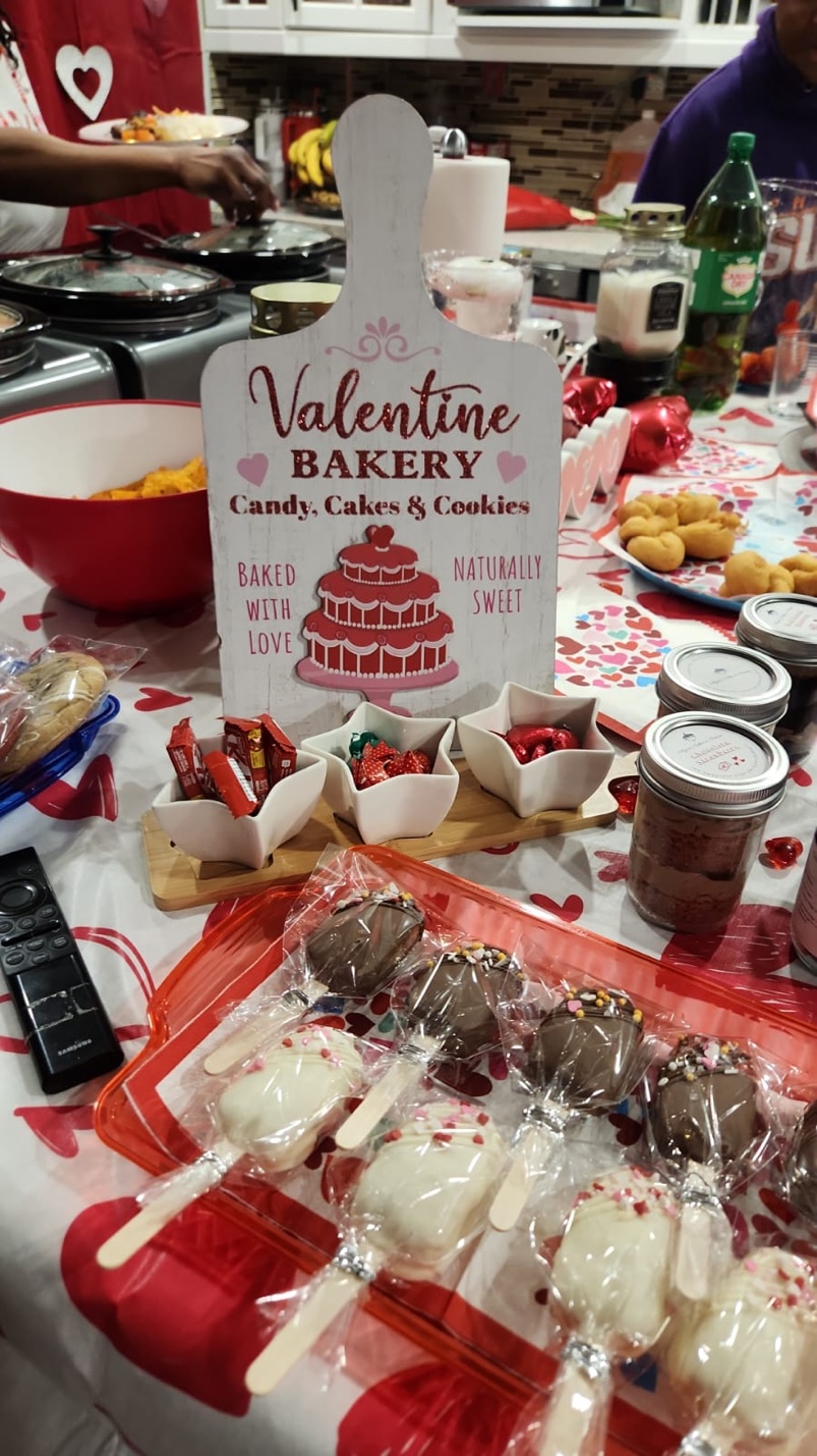 Valentine's Day dessert table